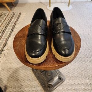 Black loafers